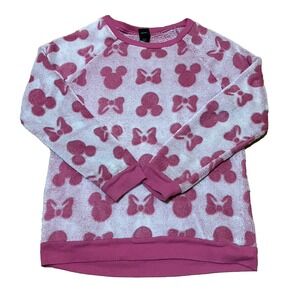 Disney Mickey Mouse Polyester Pink/white Sweater Women Extra‎ Small